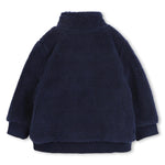Baby Boy Shearling Zip Jacket With Chest Logo