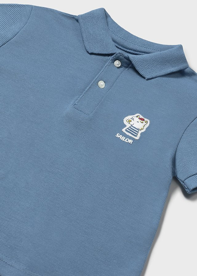 Baby Boy Short Sleeve Polo Shirt - Sailor Design