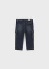 Baby Boy Soft Denim Cargo Pants
