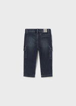 Baby Boy Soft Denim Cargo Pants