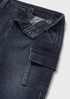 Baby Boy Soft Denim Cargo Pants