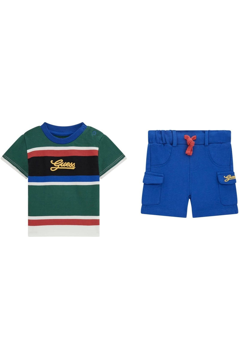 Baby Boy Stripe T-Shirt & Shorts Set