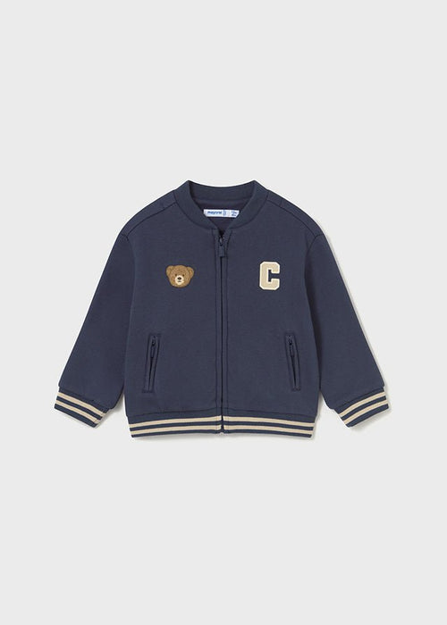 Baby Boy Teddy Bear Baseball Jacket
