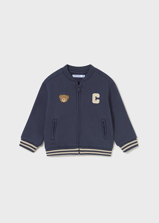 Baby Boy Teddy Bear Baseball Jacket