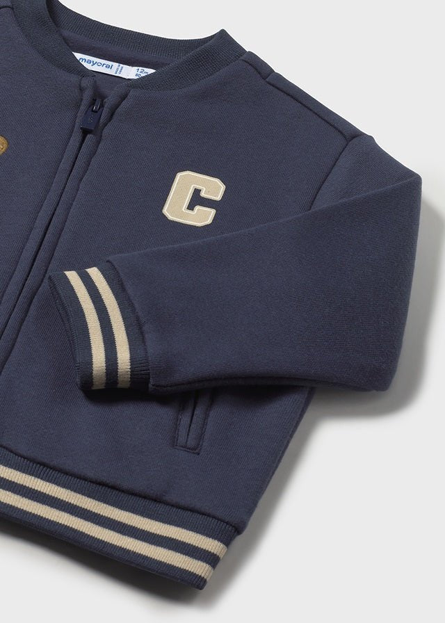 Baby Boy Teddy Bear Baseball Jacket