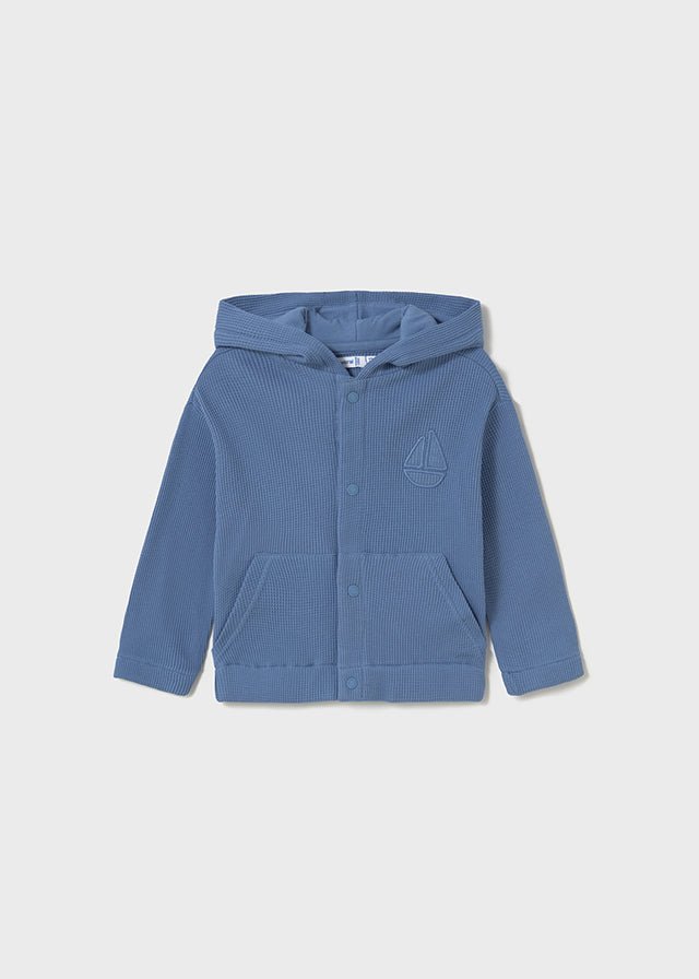 Baby Boy Textured Cotton Hoodie