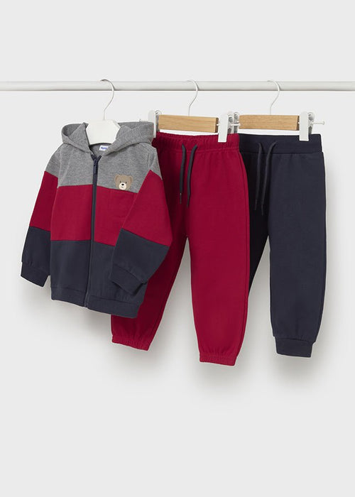 Baby Boy Three - Piece Teddy Tracksuit Set