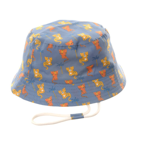 Baby Boy Tiger & Leopard Sun Hat – Blue