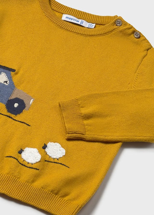 Baby Boy Tractor Knit Jumper