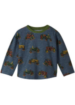 Baby Boy Tractor Tee & Green Pull - On Pants Set