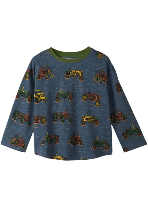 Baby Boy Tractor Tee & Green Pull - On Pants Set