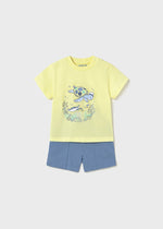 Baby Boy Underwater Knit Shorts Set