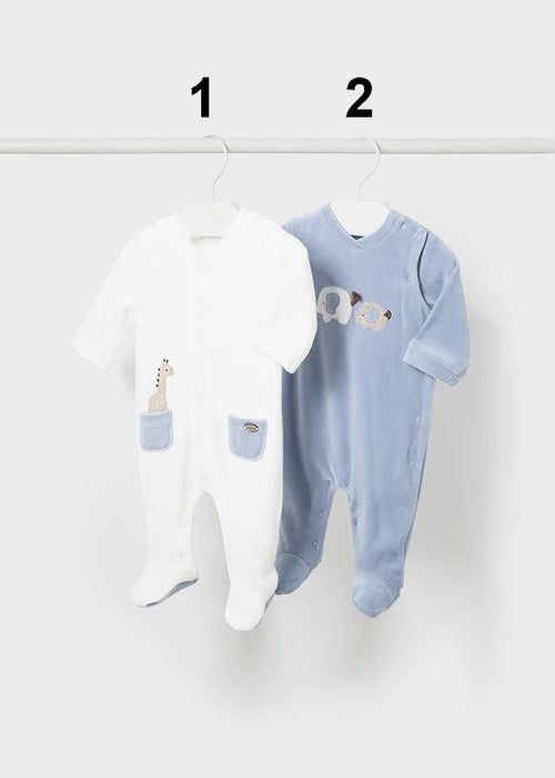 Baby Boy Velour Babygrow (sold separately) (mayoral)