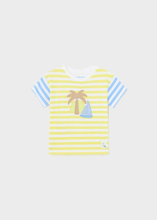 Baby Boy Yellow & Blue Striped Summer T-Shirt