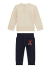 Baby Boys' Beige Bear Embroidered Set