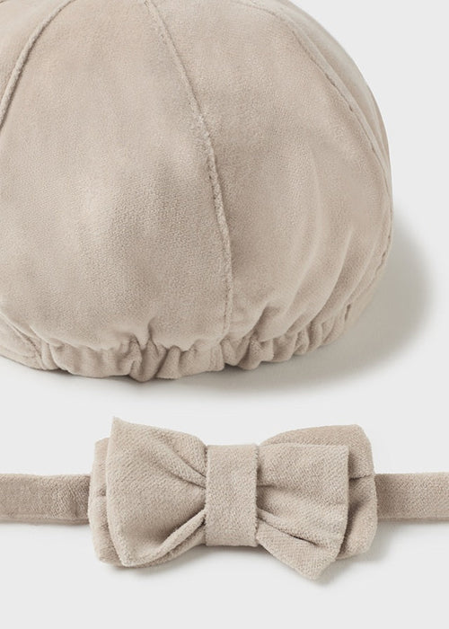 Baby Boys Beige Velvet Hat Set (Mayoral)