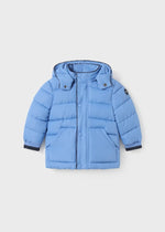 Baby Boys Blue Hooded Puffer Coat (mayoral)