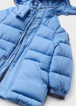 Baby Boys Blue Hooded Puffer Coat (mayoral)