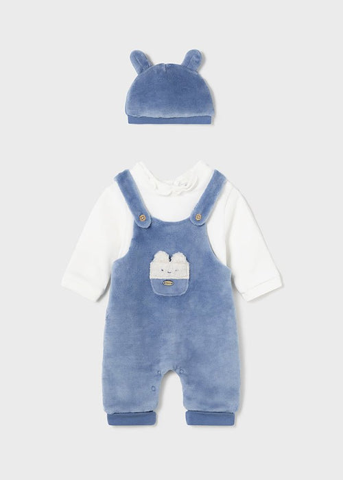 Baby Boys Blue Romper & Hat Set (Mayoral)