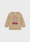 Baby Boys' Car Sweater - Beige Cotton Blend (mayoral)