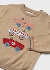 Baby Boys' Car Sweater - Beige Cotton Blend (mayoral)