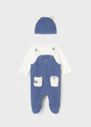 Baby Boys' Dungaree Style Babygrow & Hat Set (Mayoral)