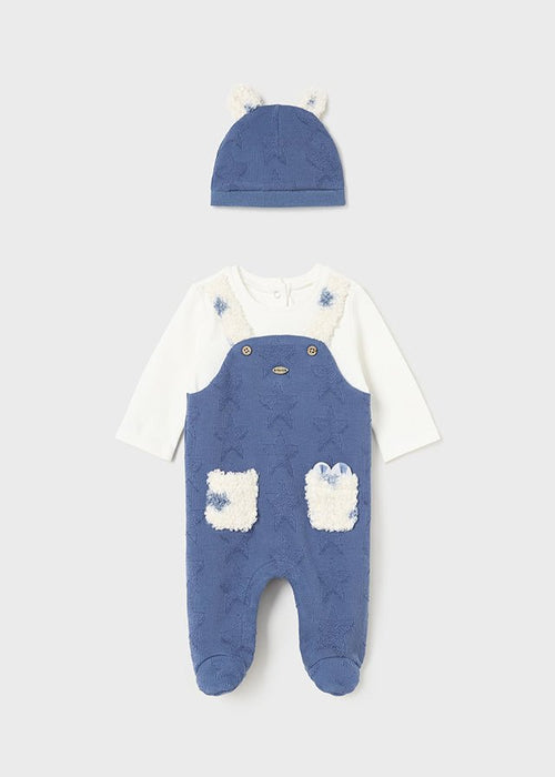 Baby Boys' Dungaree Style Babygrow & Hat Set (Mayoral)