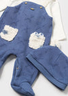 Baby Boys' Dungaree Style Babygrow & Hat Set (Mayoral)