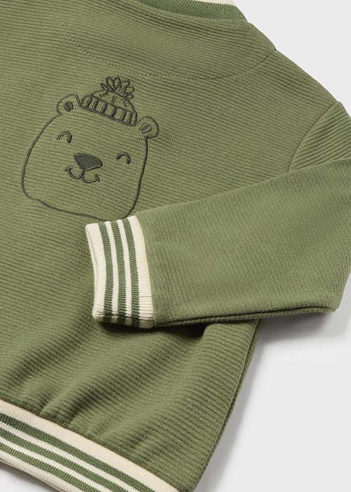 Baby Boys' Green Bomber Jacket with Bear Motif (mayoral)