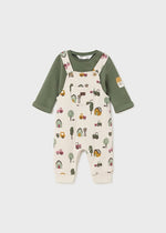 Baby Boys' Green Padded Fleece Dungaree Set (Mayoral)