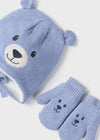 Baby Boys' Knitted Bear Hat & Mittens Set (Mayoral)