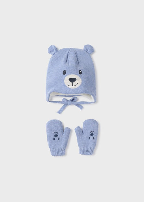 Baby Boys' Knitted Bear Hat & Mittens Set (Mayoral)