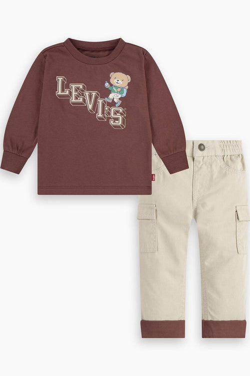 + Baby Boys' Long Sleeve Tee & Cargo Pants Set