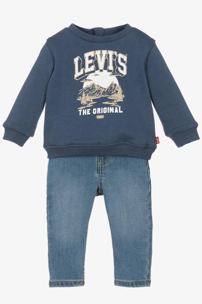 Baby Boys' Mountain Sweatshirt & Jeans Set