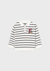 Baby Boys' Striped Polo Jumper - White and Black (mayoral)