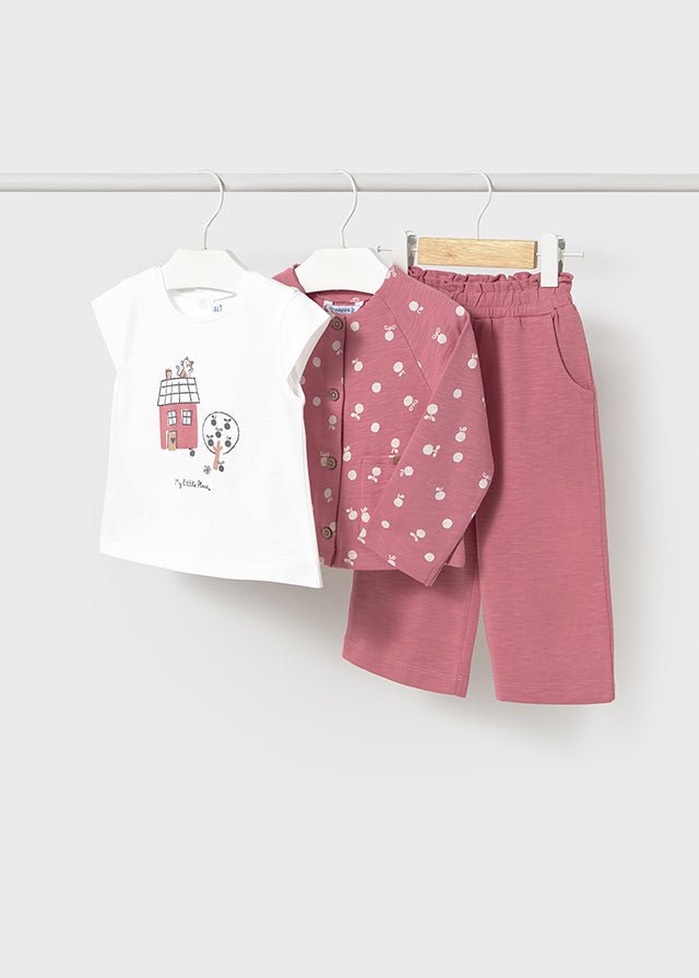 Baby Girl 3 - Piece Cotton Pant Set