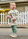 Baby Girl 3 - Piece Green Top, Floral Leggings & Headband Set (Mayoral)