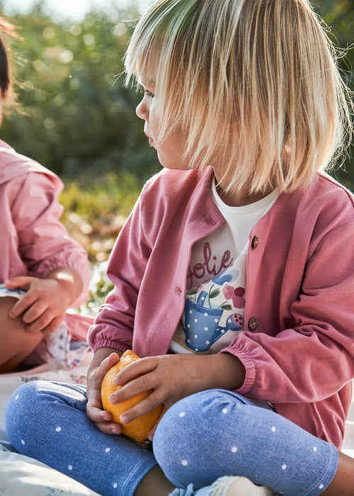 Baby Girl 3 - Piece Leggings Set with Cardigan