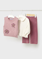 Baby Girl 3 - Piece Outfit with Flower Vest