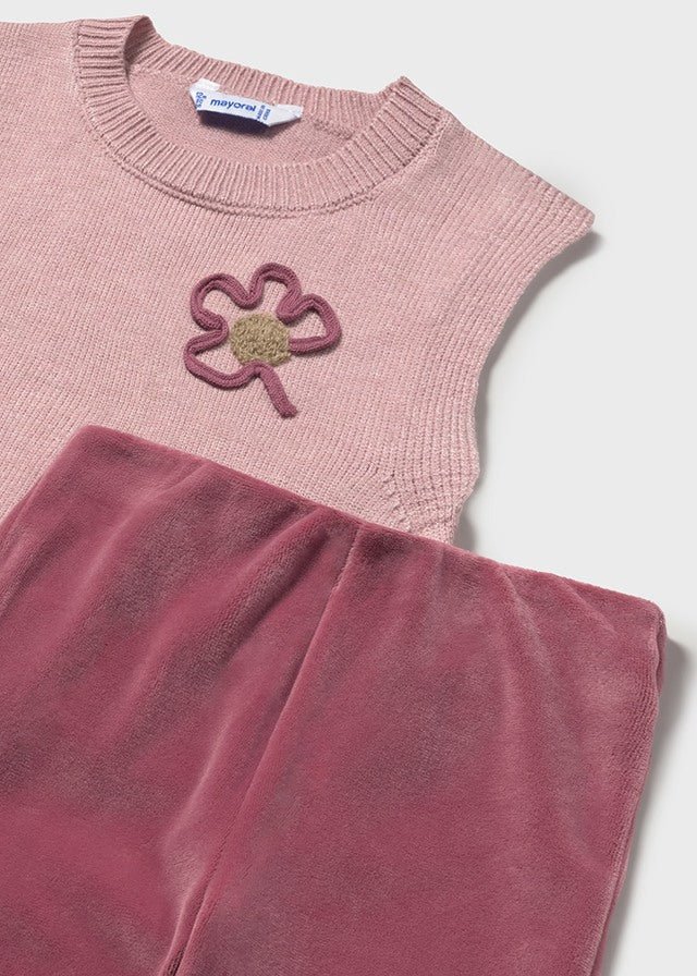 Baby Girl 3 - Piece Outfit with Flower Vest