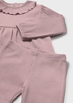 Baby Girl 3 - Piece Ribbed Set