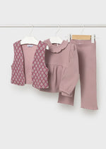 Baby Girl 3 - Piece Ribbed Set