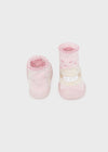 Baby Girl Anti - Slip Socks with Soles - Pink Lamb Design (Mayoral)