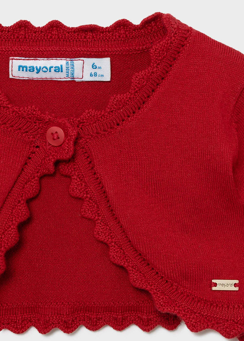 Baby Girl Basic Woven Cardigan Red (Mayoral)