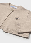 Baby Girl Beige Knit Bolero Cardigan