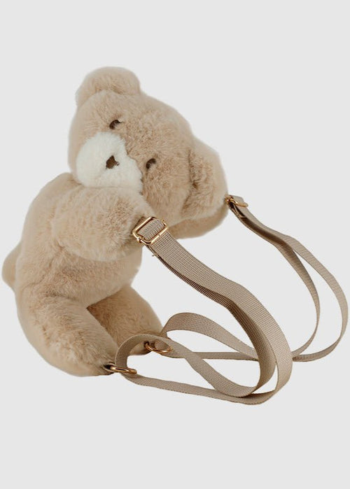 Baby Girl Beige Teddy Bear Backpack