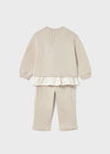 Baby Girl Beige Teddy Tracksuit