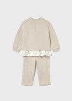 Baby Girl Beige Teddy Tracksuit