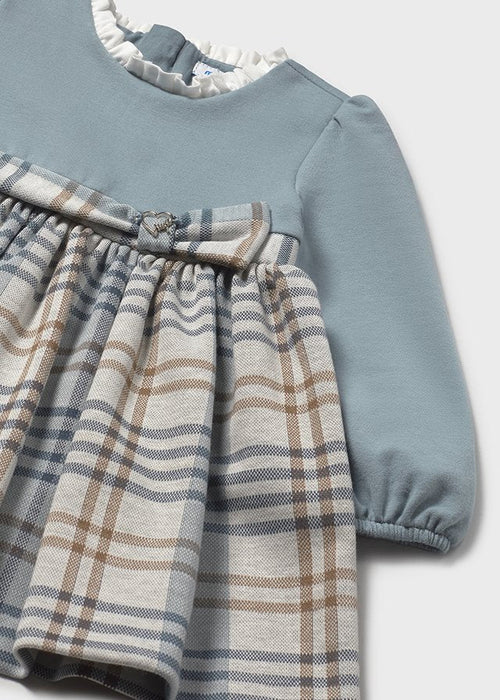 Baby Girl Blue & Beige Plaid Dress