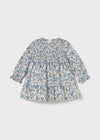 Baby Girl Blue Floral Velvet Dress